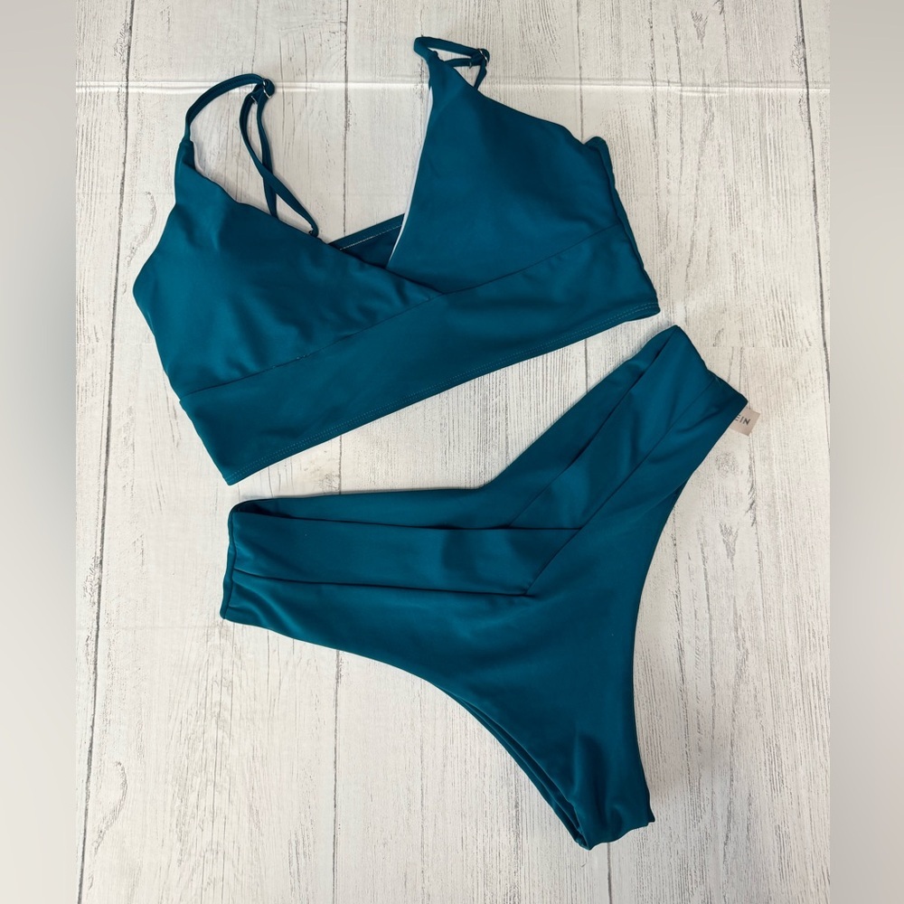 SHEIN Deep Teal Bikini Set NWOT